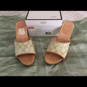 Coach Apple Green Brenda Heels/Slides